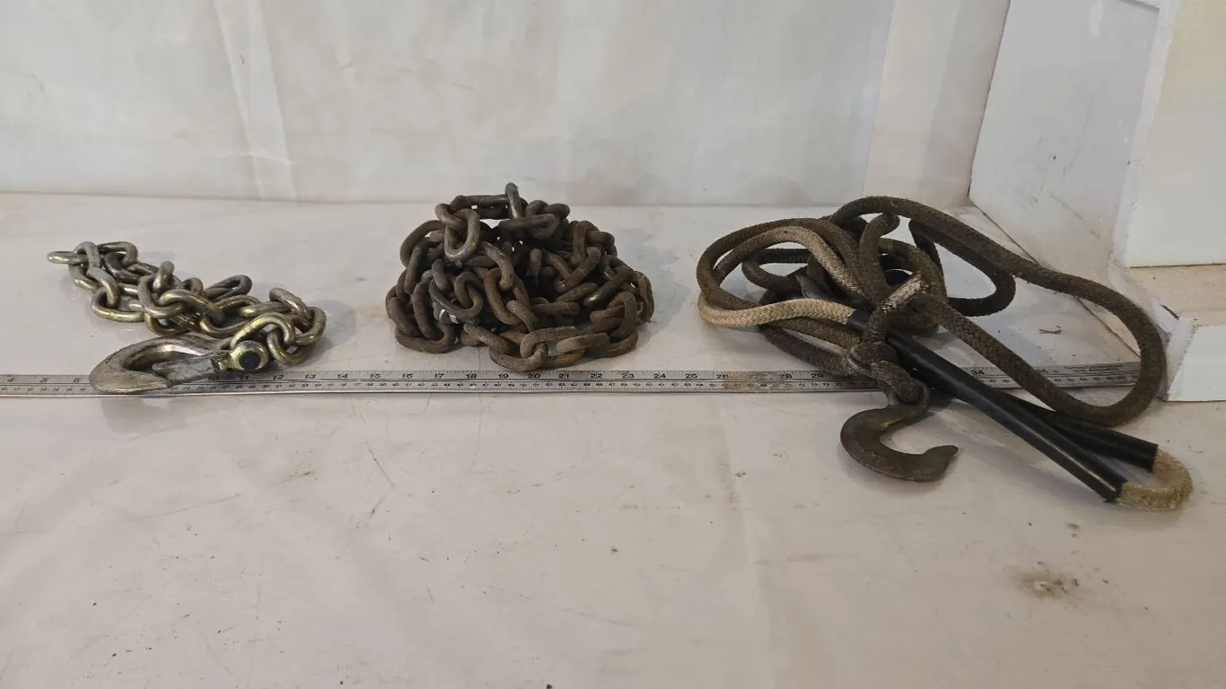 Heavy Chain (chunks) & Tow Rope w/ double hooks