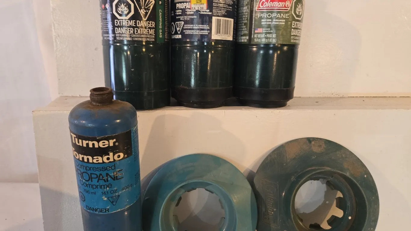 Propane Bottles (4) - approx. 1/4 full