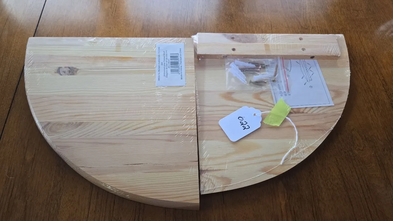 Wooden Corner Shelves (2) - new