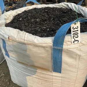 1 - TOTE OF BLACK ASPEN WOOD CHIP MULCH