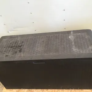 Plastic deck box 45” x 17” x 22” high