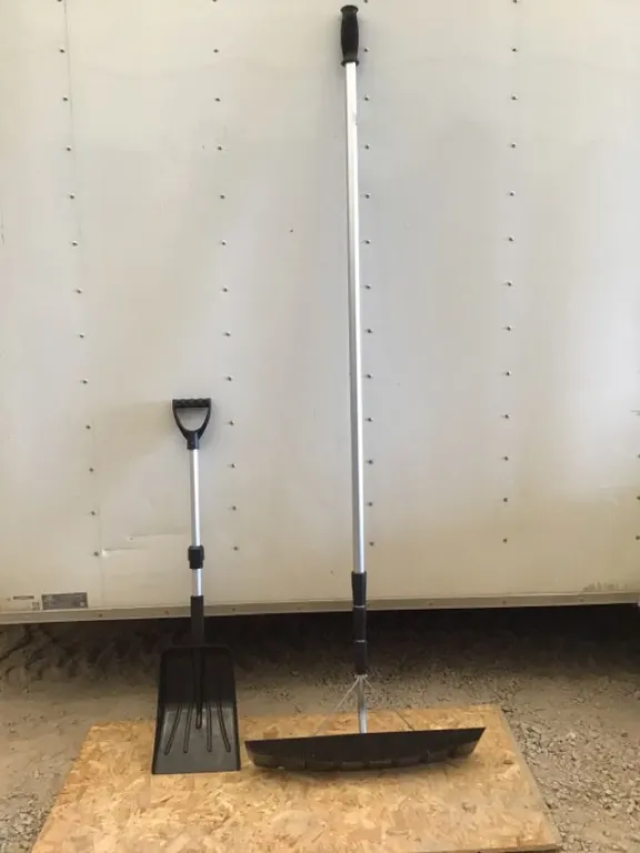 Roof rake, telescoping handle, telescoping handle car shovel