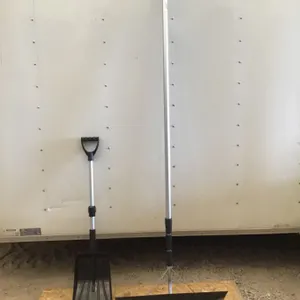 Roof rake, telescoping handle, telescoping handle car shovel