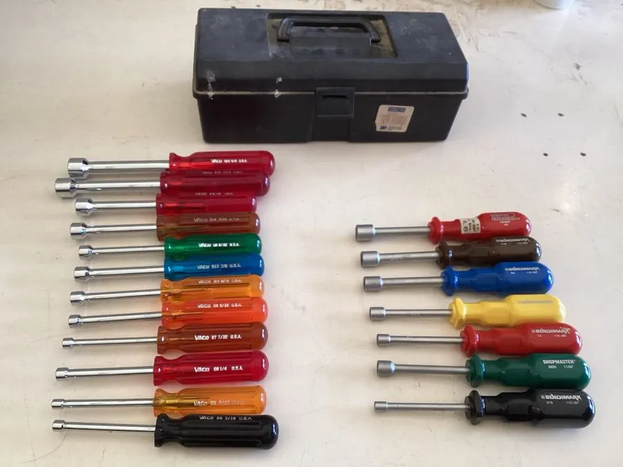 Toolbox with nut drivers, some Benchmark