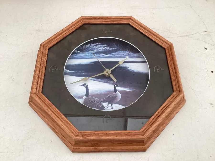 Ducks Unlimited clock, approximately 14" x 14“” x 2“