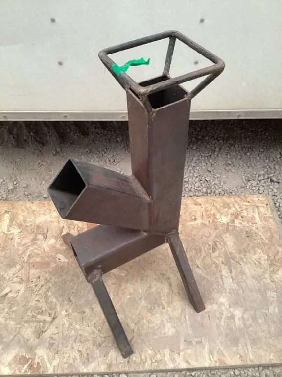 Rocket stove approximately 29" high