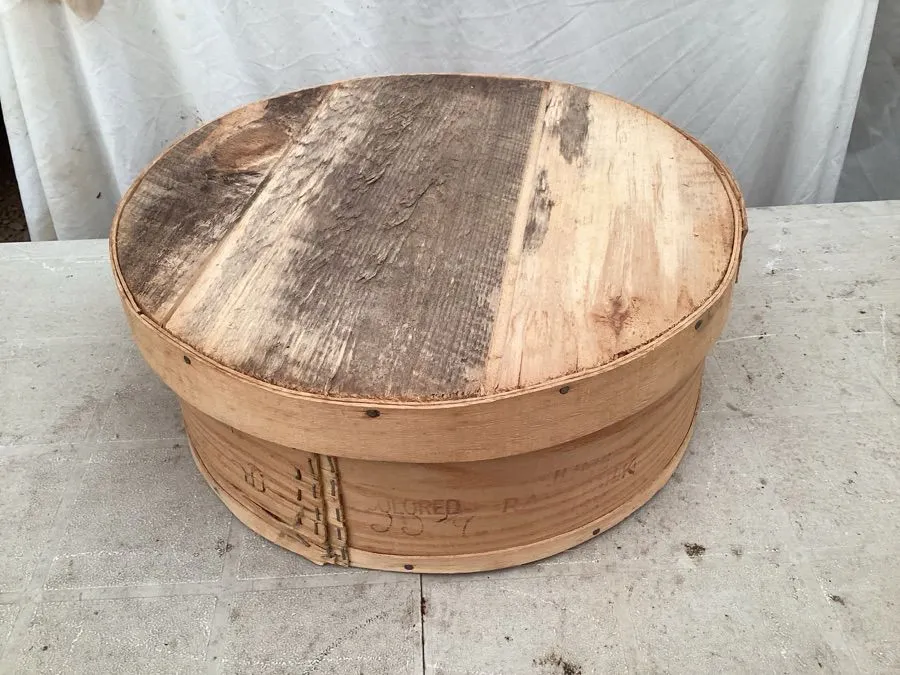 Cheese box approximately 15" diameter