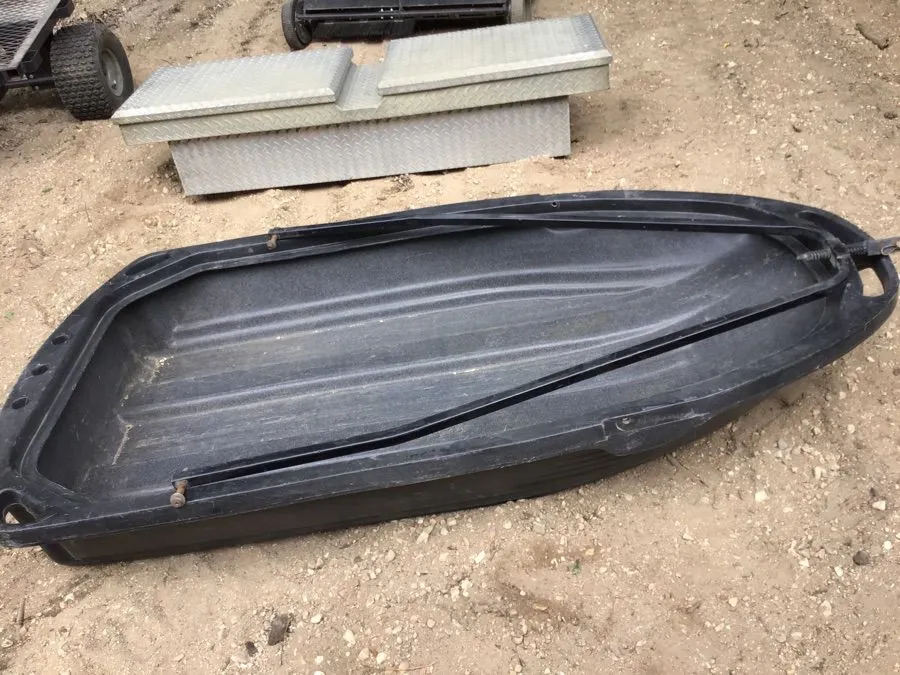 Fishing sled, 78” x 42” x 12” deep, removable hitch