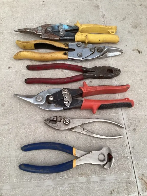 Tin Snips, pliers, wire cutters