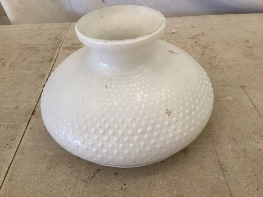 Vintage bubble lamp shade, bottom ID 9 1/4”, top dia 5”, approx 7” high