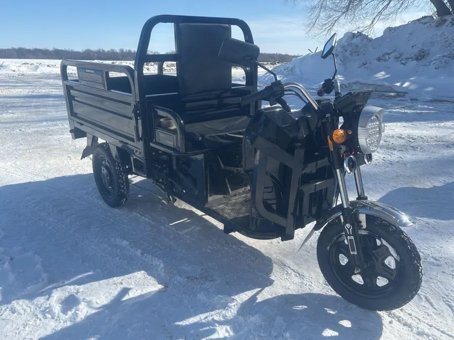 NEW UNASSEMBLED Tricycle style electric utility truck, BLACK. See video, see lot details. File pics.