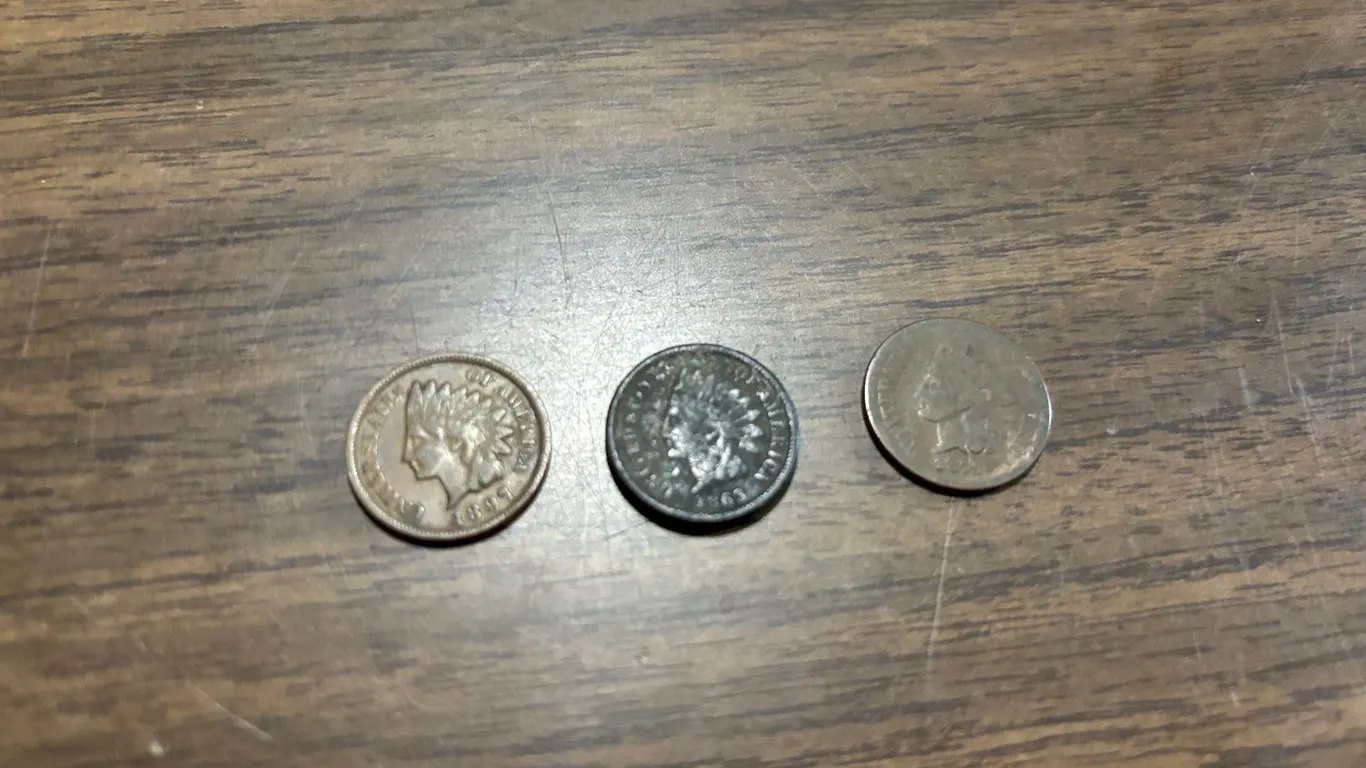 (3) Indian Head Pennies