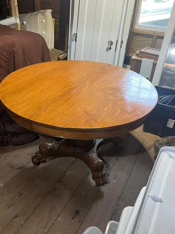Antique Tiger Oak Dining Table