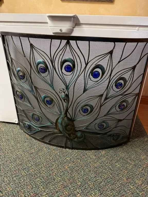 Pier One Peacock Fireplace Screen