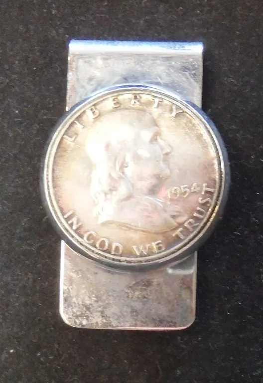 1954 FRANKLIN HALF DOLLAR MONEY CLIP