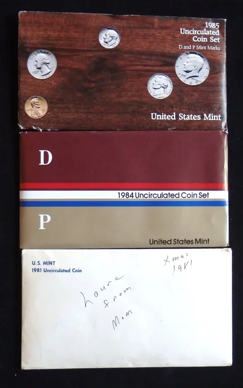 1981, 1984, 1985 MINT SETS