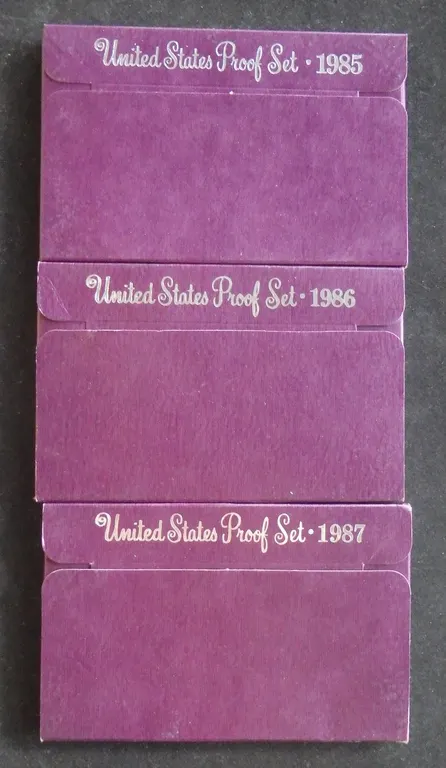 1985, 1986, 1987 PROOF SETS