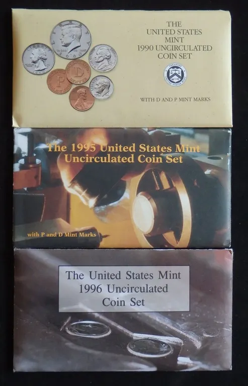 1990, 1995, 1996 MINT SETS