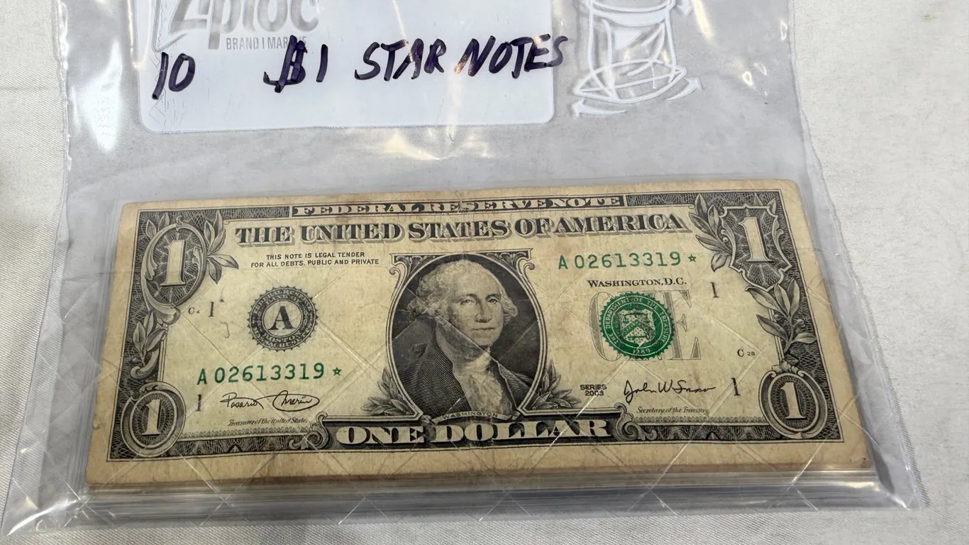 (10) ONE DOLLAR STAR NOTES