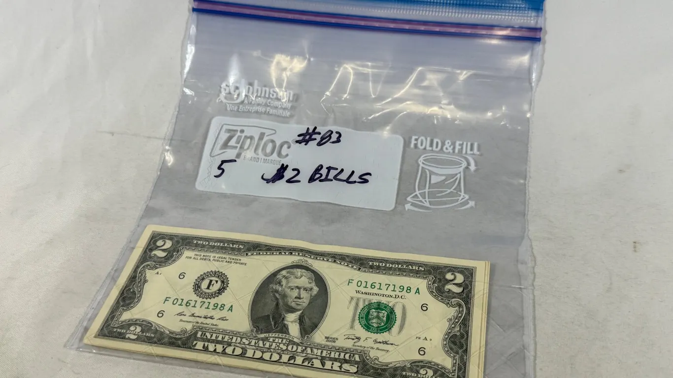 (5) TWO DOLLAR BILLS