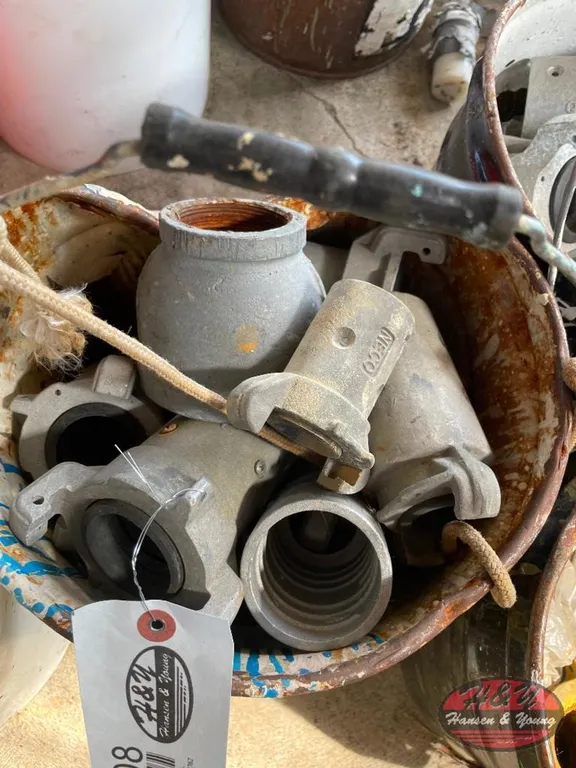 Bucket of Blast Hose Fittings