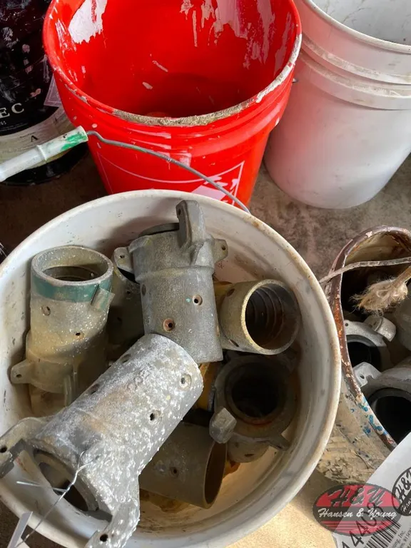 Bucket of Blast Hose Fittings