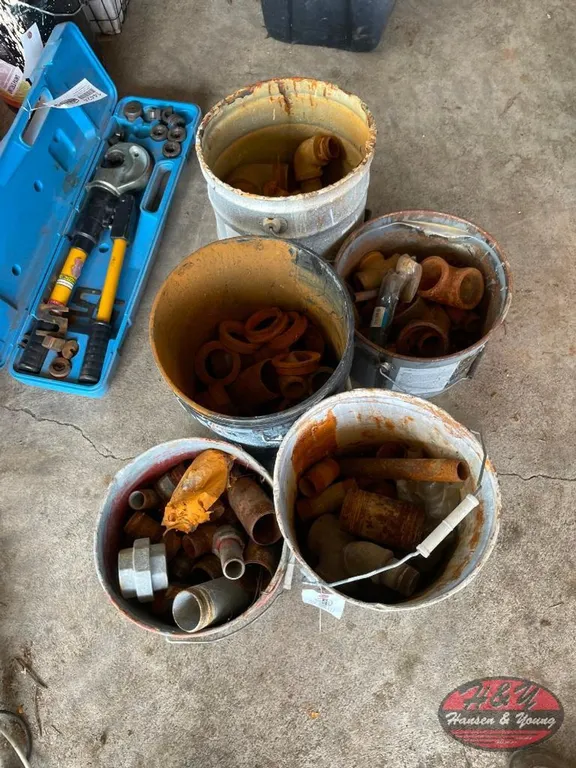 (5) Buckets of Misc Pipe Fittings