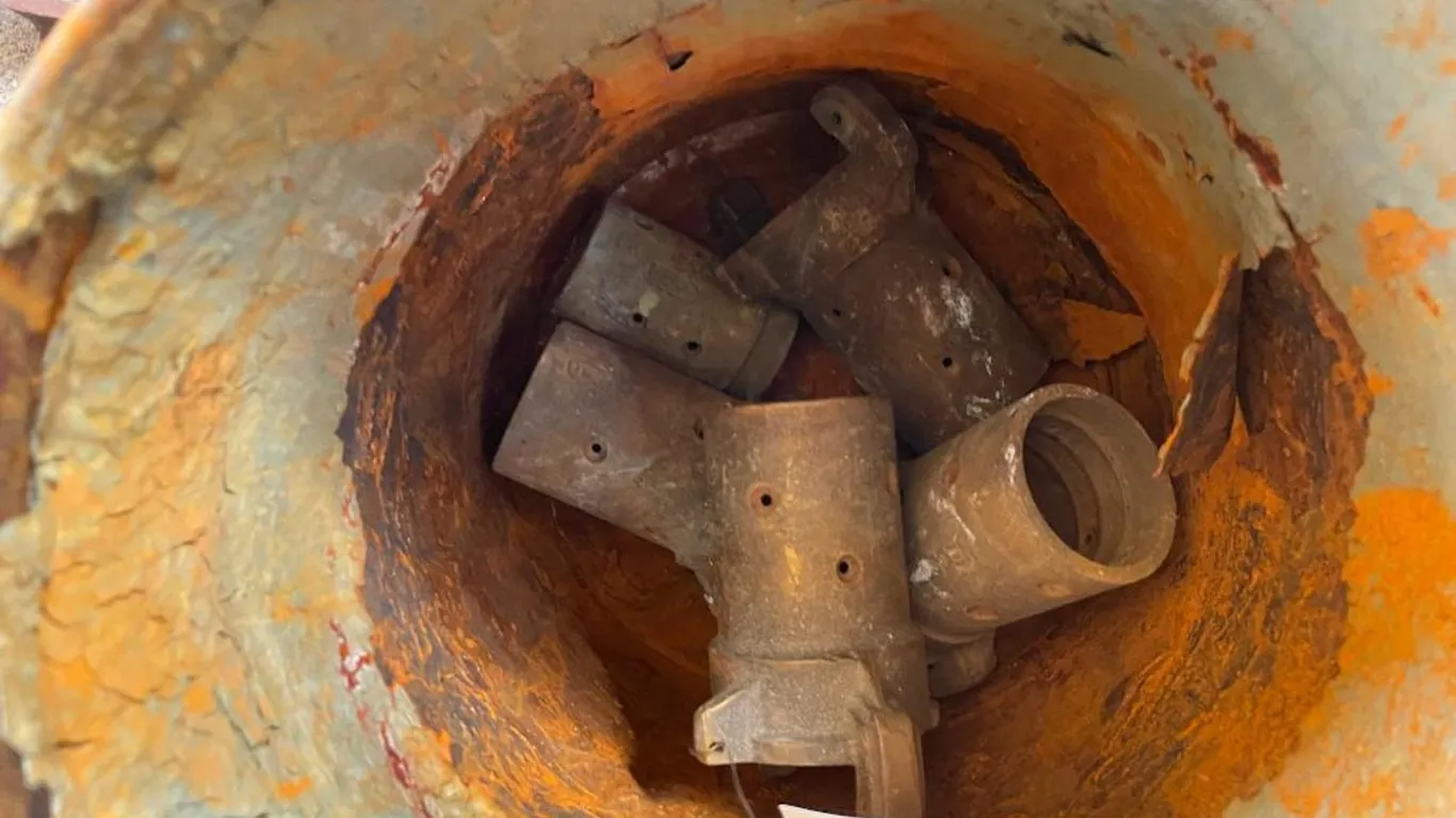 Bucket of Blast Hose Fittings
