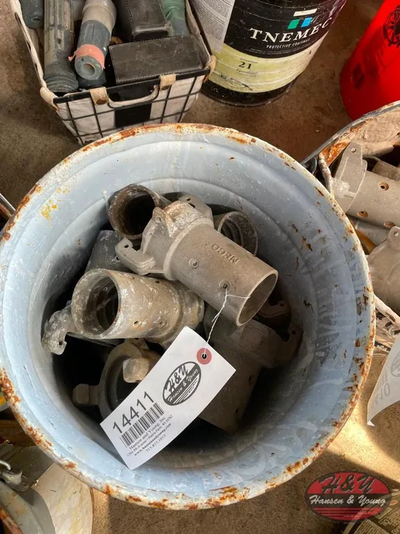 Bucket of Blast Hose Fittings