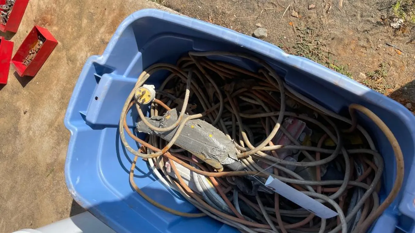Tote of Cords and Stage Control