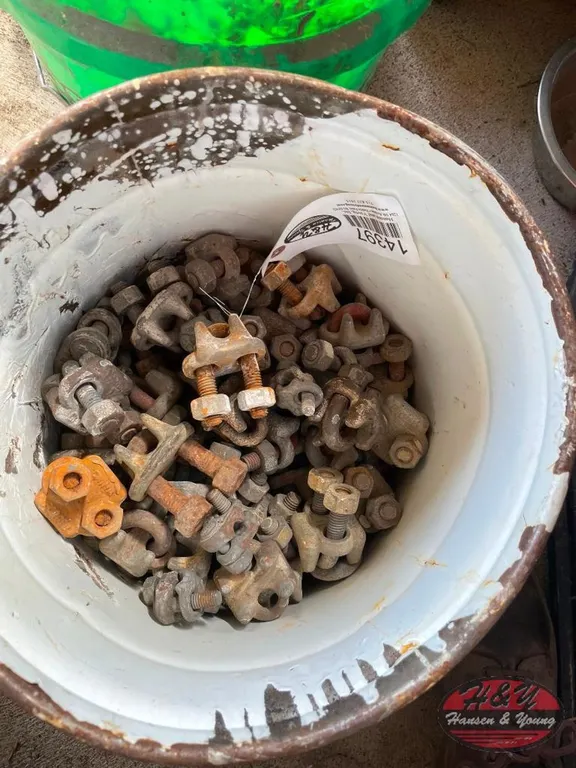 Bucket of Cable Clamps