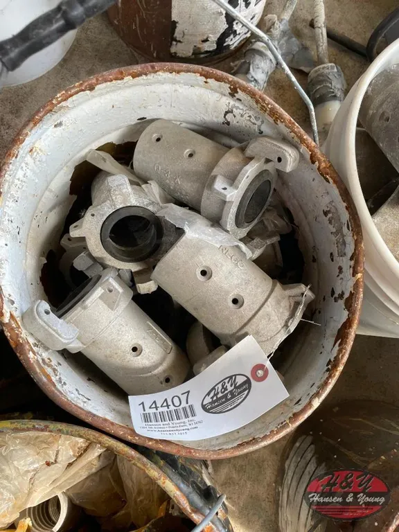 Bucket of Blast Hose Fittings