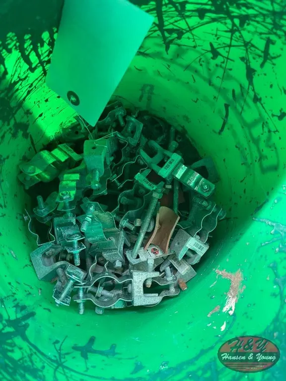 Bucket of Conduit Clamps