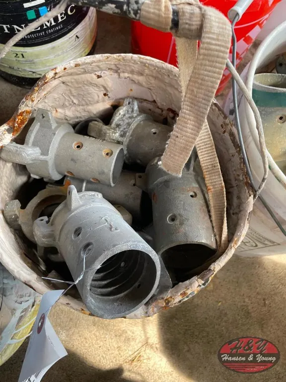 Bucket of Blast Hose Fittings