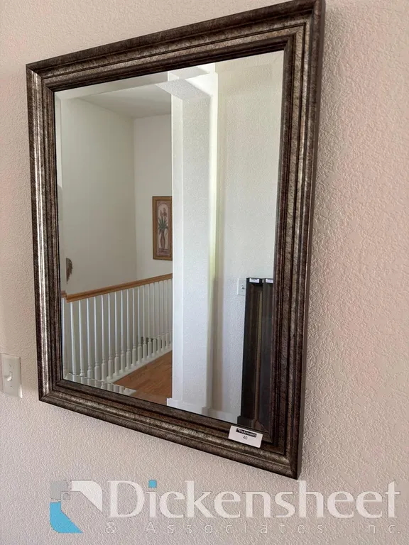 FRAMED WALL BEVELED MIRROR