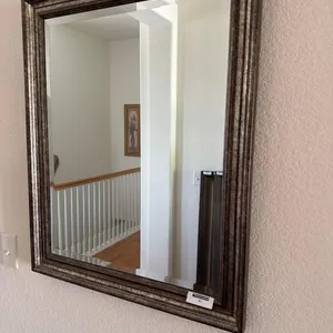 FRAMED WALL BEVELED MIRROR