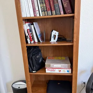 BOOKS & DECOR LOCATED ON BOOKCASE