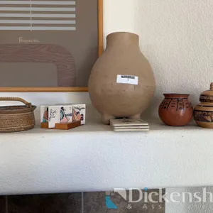 VARIETY OF VASES, COASTERS, BASKET LOT