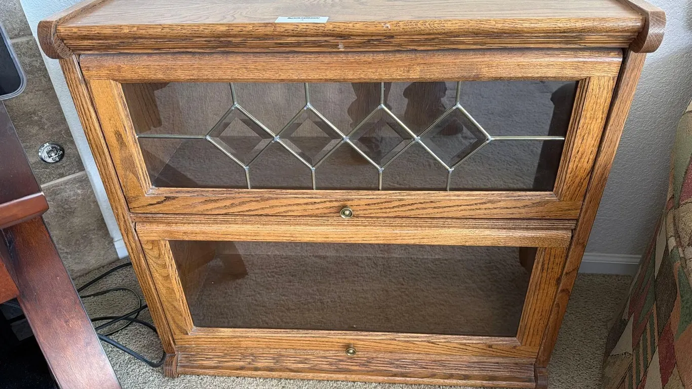 TWO TIER BARRISTER BOOK CASE