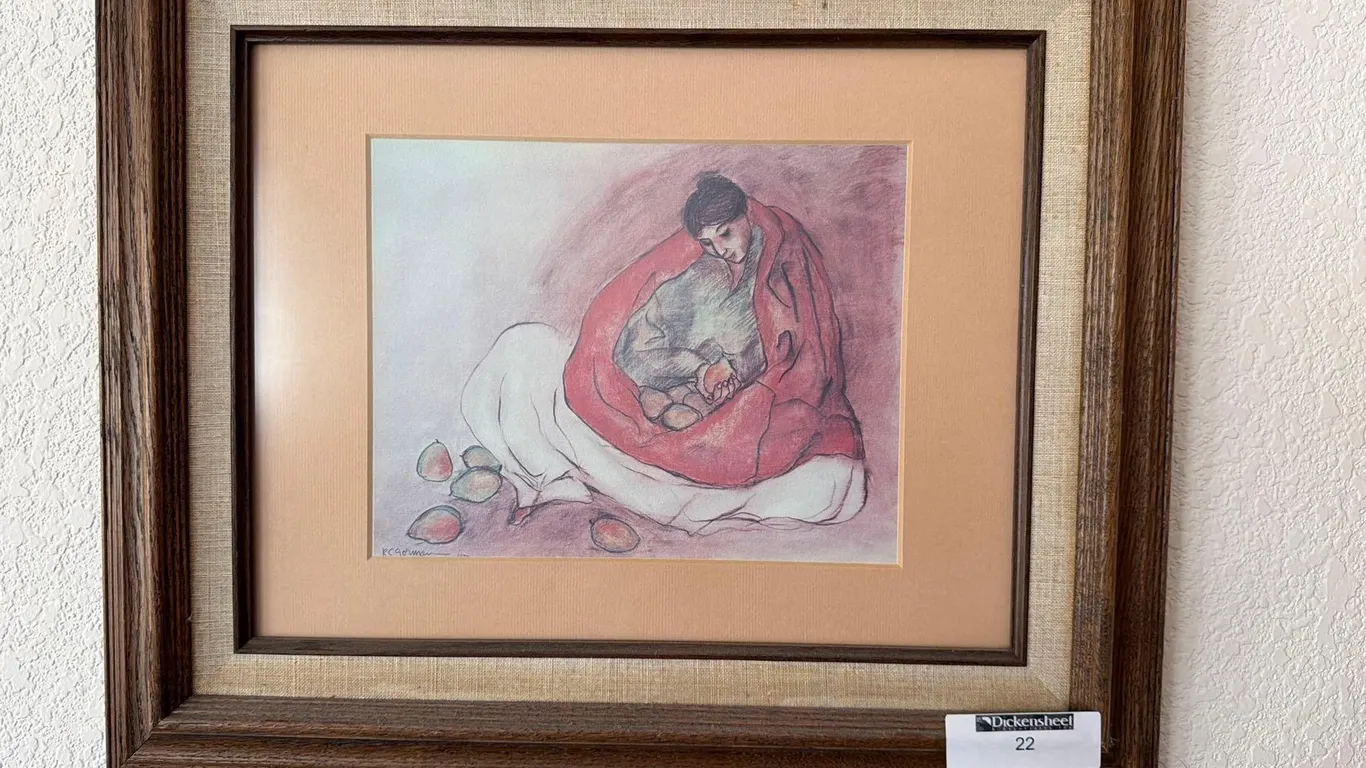 RC GORMAN FRAMED ARTWORK
