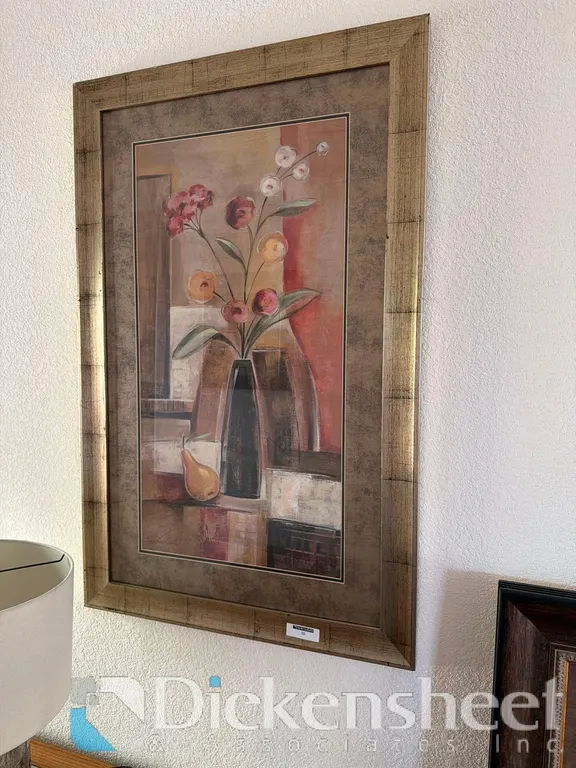 MULTI COLORED FLOWERS & VASE FRAMED ARTWORK