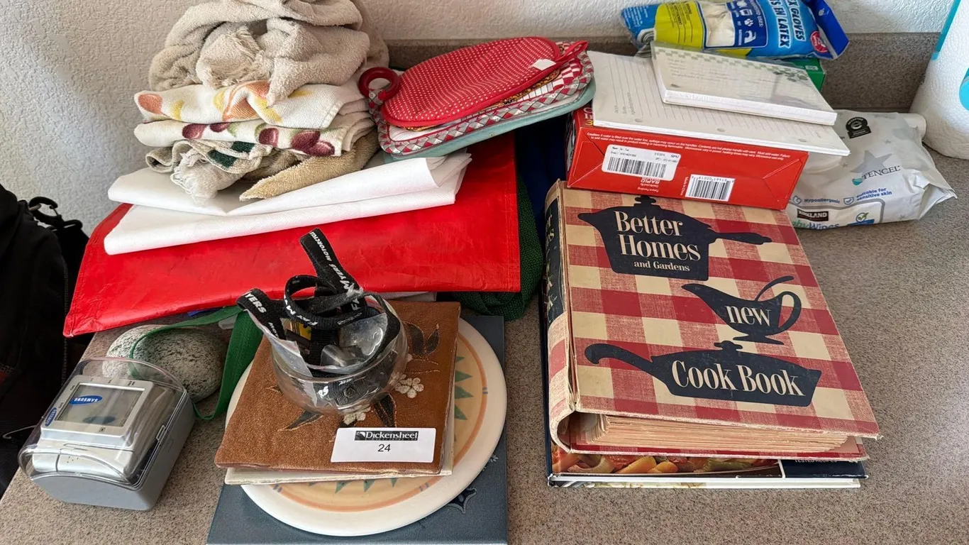 COOKBOOKS & DINNER ACCESSORIES LOT