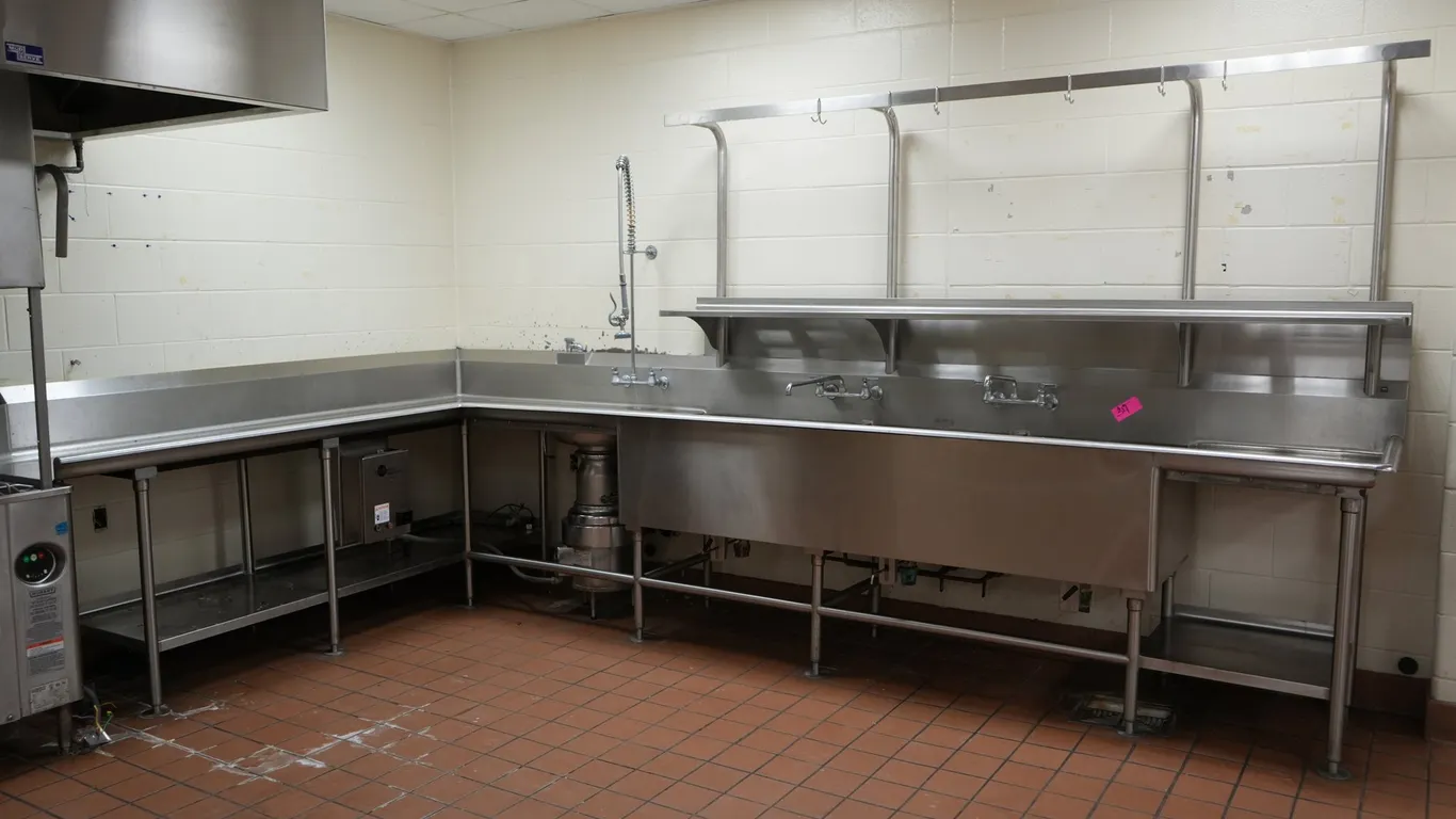 Commercial Hobart Dishwashing Area