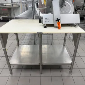 Commercial Poly-Top Stainless Steel Prep Table with Undershelf
