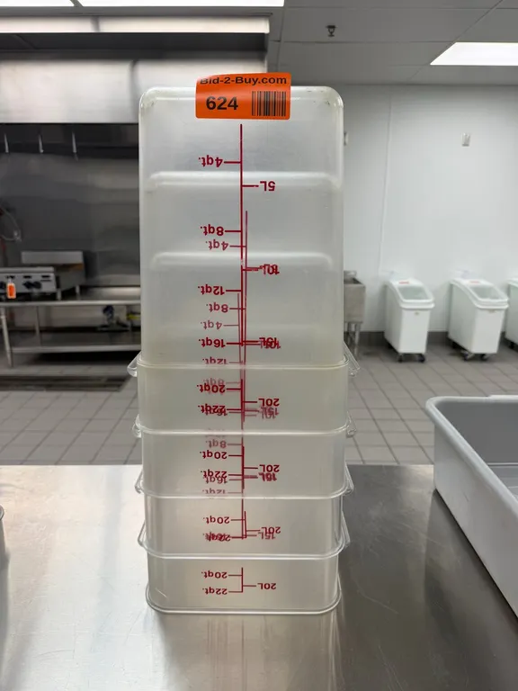 (5) Cambro 20 Liter Containers