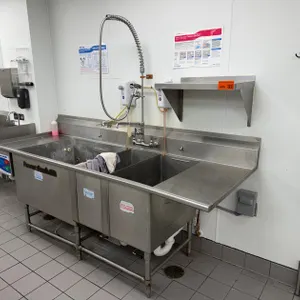 Power Soak PS-100 Commercial 3-Compartment Powered Warewashing Sink System