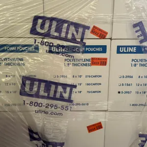 (3) ULine Polyethylene 1/8" Foam Pouches