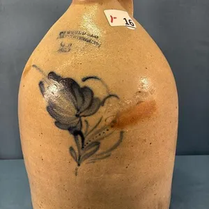 F.P GOOLD & CO. BRANTFORD C.W. BLUE FLOWERED JUG