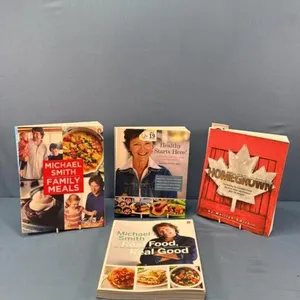 (4) SIGNED COOK BOOKS