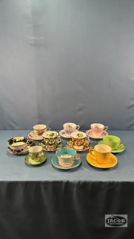 (10) CUPS AND SAUCERS